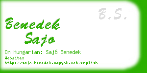 benedek sajo business card